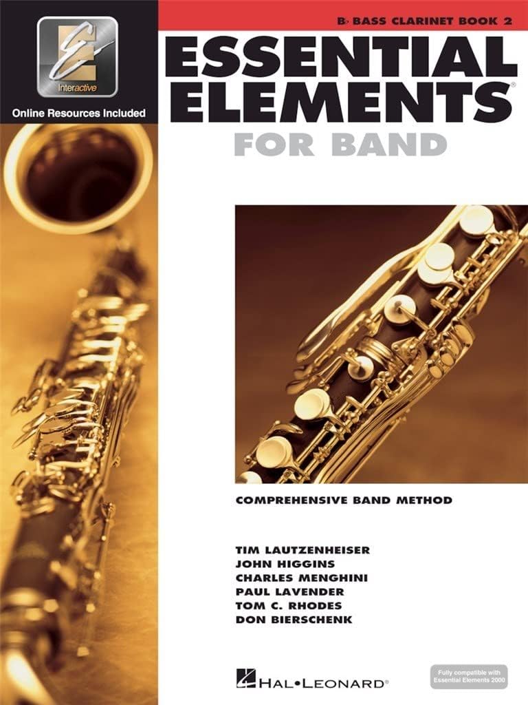 Essential Elements for Band BB Bass Clarinet Book 2 Sheet Music and Method Songbook with Eei Online Audio Beginner to Intermediate Concert Band Instruction Hal Leonard Music Book