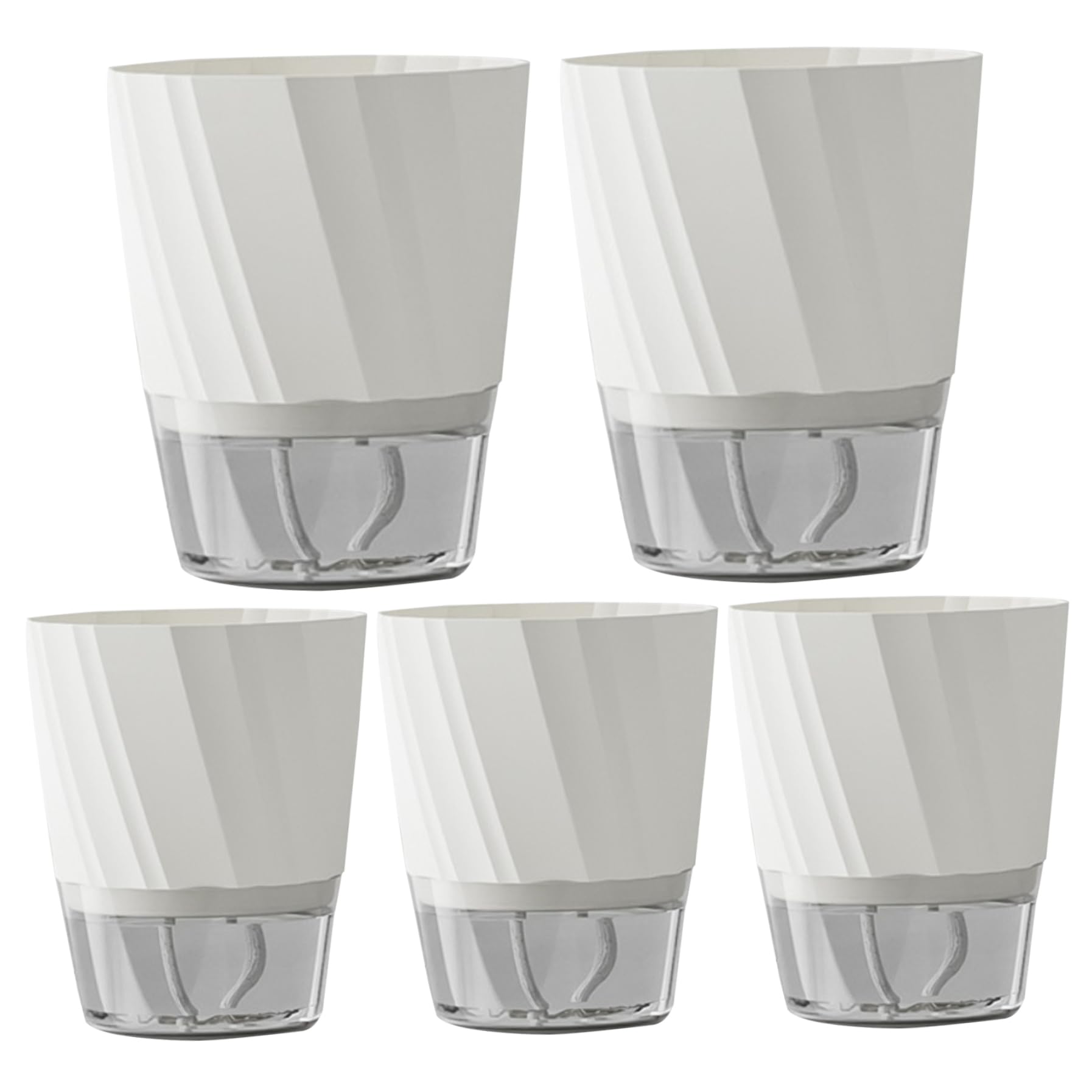 Pots de fleurs blanches pour plantes de maison avec cordon coton