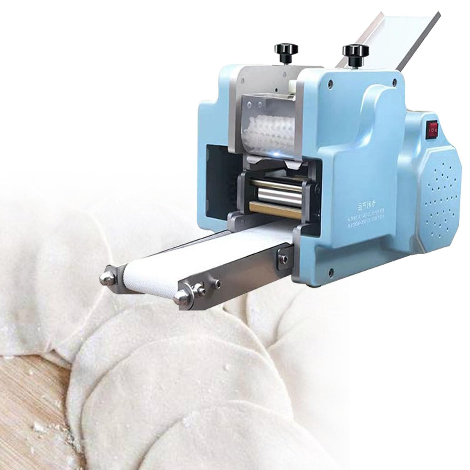 HTTGDGDH Electric Dumpling Wrapper Maker, 8Cm/3In Round Molds Dough Processing Machine, 50-60Pcs/Min Electric Wonton Maker,