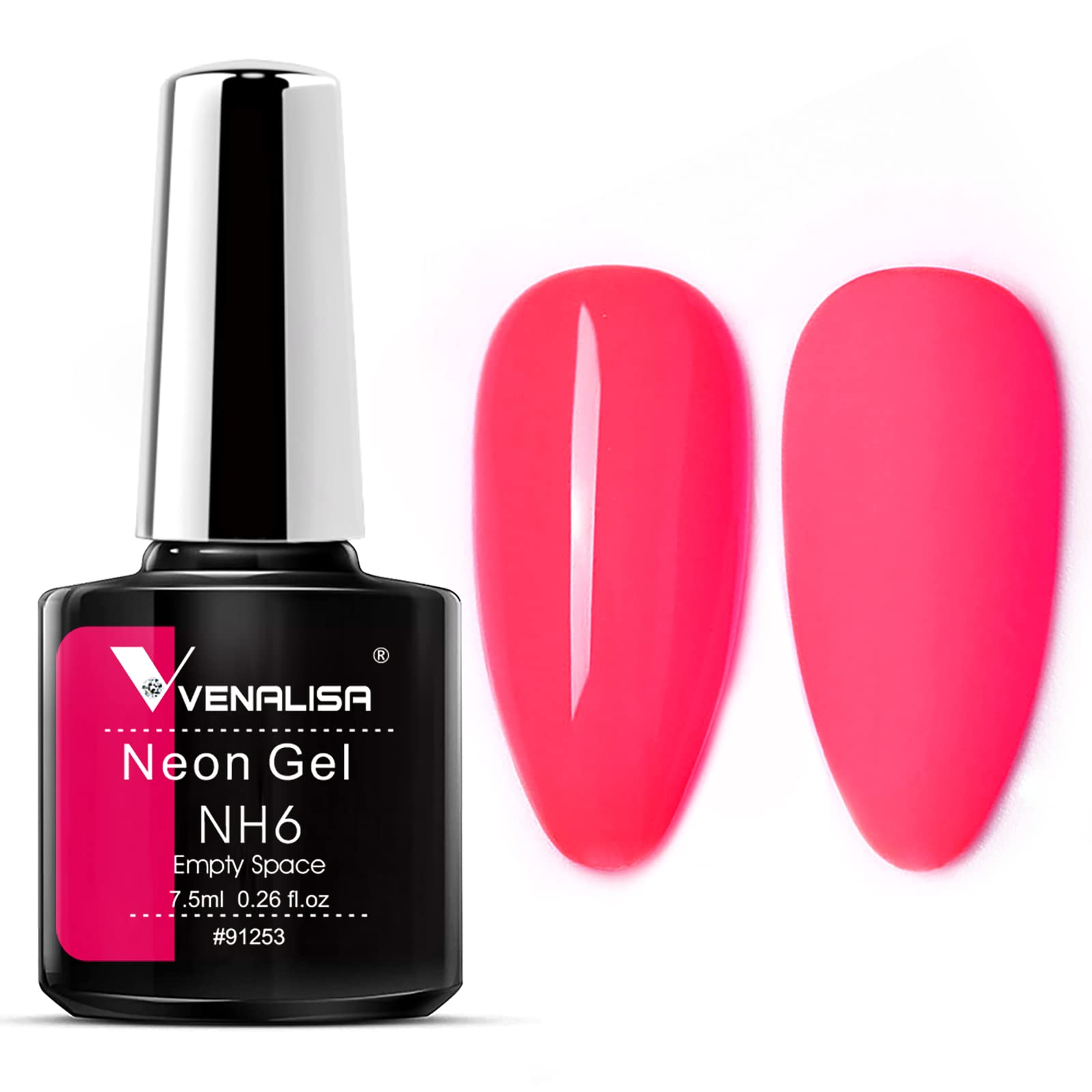 VENALISA Neon Gel Nail Polish，Summer Bright Neon Yellow Color Soak Off Gel Polish Nail Art Manicure Salon Designs Home DIY Use (NH06)-image-40