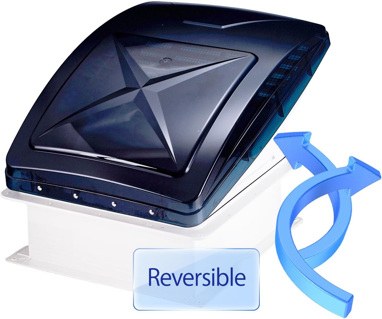 Build-in Rain Shield Rv Roof Vent Fan Trailer 10 Speed Remote Control （NO Thermostat）