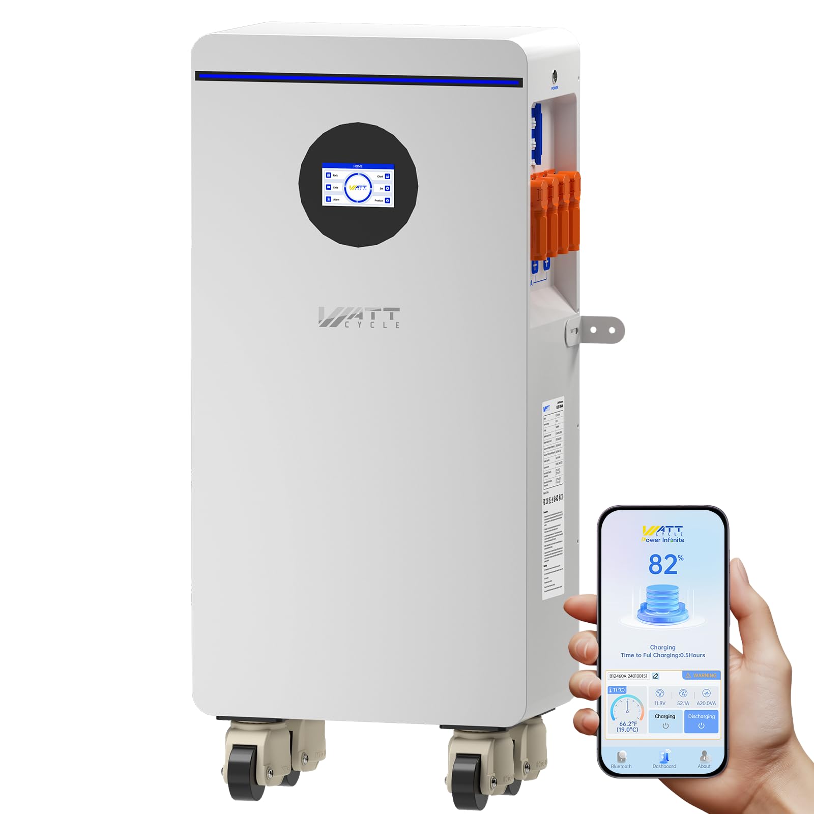 Batería LiFePO4 48V 314Ah,batería Litio con Bluetooth,Pantalla LCD,300A BMS | 9000+ ciclos, IP65,admite conexión en Paralelo, para almacenamiento doméstico, sistemas fuera de la red y uso comercial