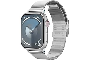 Sleek Link Designed for Apple Watch Band Series 9/8/SE2/7/6/SE/5/4/3/2/1 41mm/40mm/38mm - Silver
