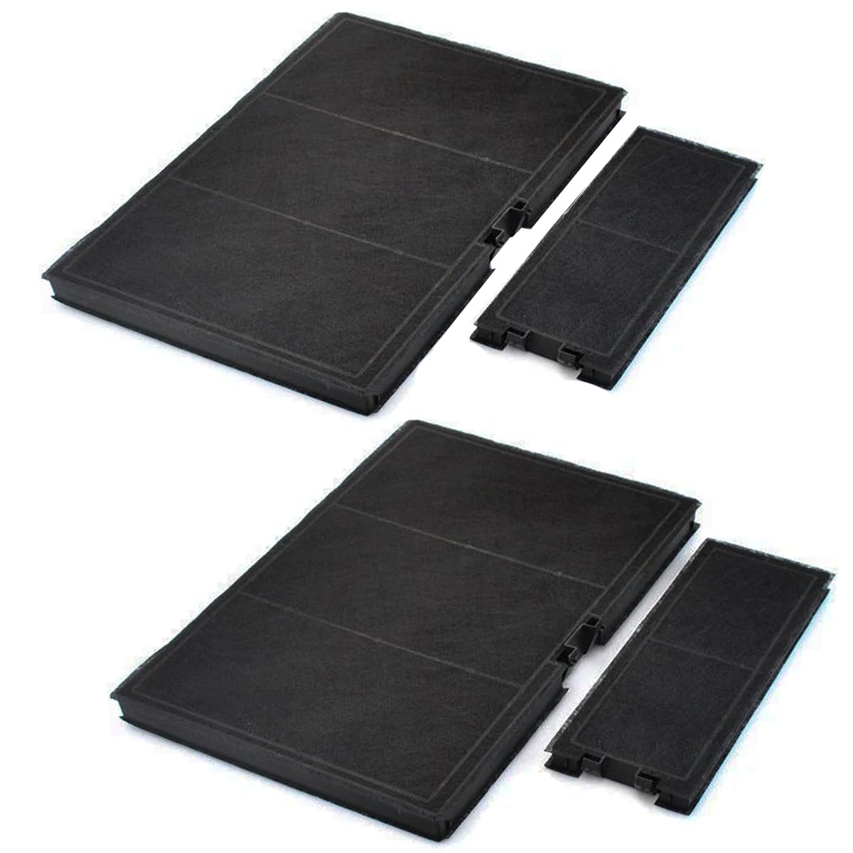 2x 2er Set Aktivkohlefilter Kompatibel mit 11018700 Bosch DWZ0AK0A0 11021284 Siemens LZ10AKT00 Neff Z51AIA0X0 Z51AIT0X0 Constructa Gaggenau 17000965 Dunstabzugshauben