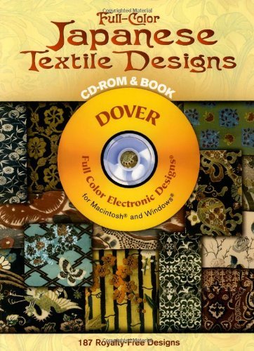 Full-Color Japanese Textile Designs CD-ROM and Book (Dover Electronic Clip Art)