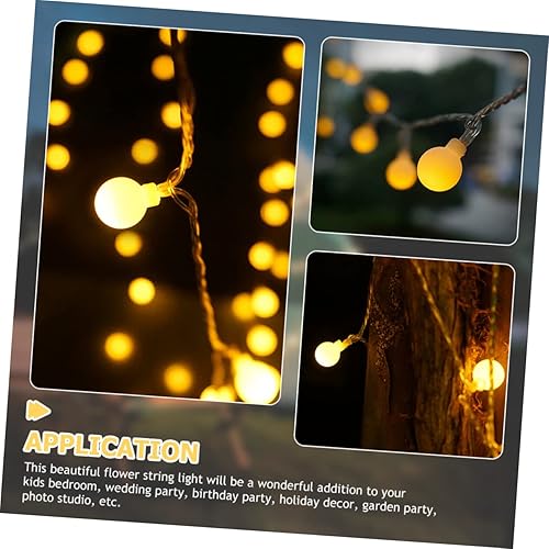 Miniatura 9 de DOITOOL Cadena de luces para poste de luz al aire libre, luces de cadena de luces que funcionan con baterías, luces de camping, luces de linterna,
