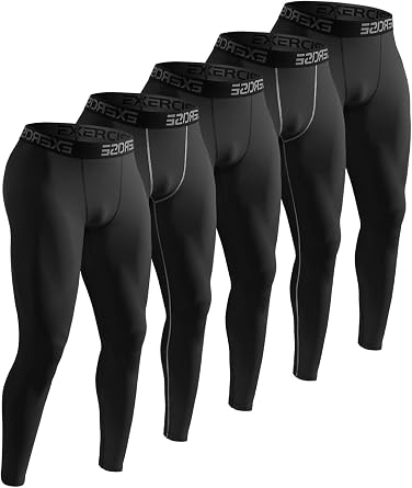 5/6 Pack Mens Compression Pants Tights Leggings Sports Baselayer Athletic Running Workout Active