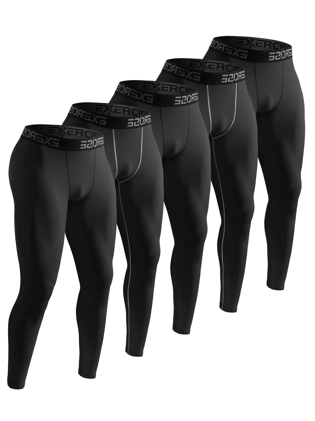5/6 Pack Men’s Compression Pants Tights Leggings