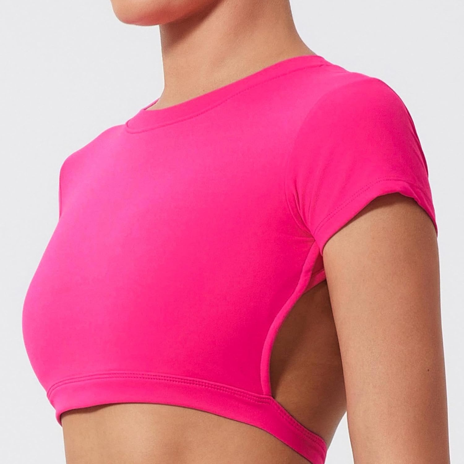 Sports Shirts Workout Tops Fitness Activewear Female Quick-Dry Yoga Clothes Sport Tops Backless Gym Top Women