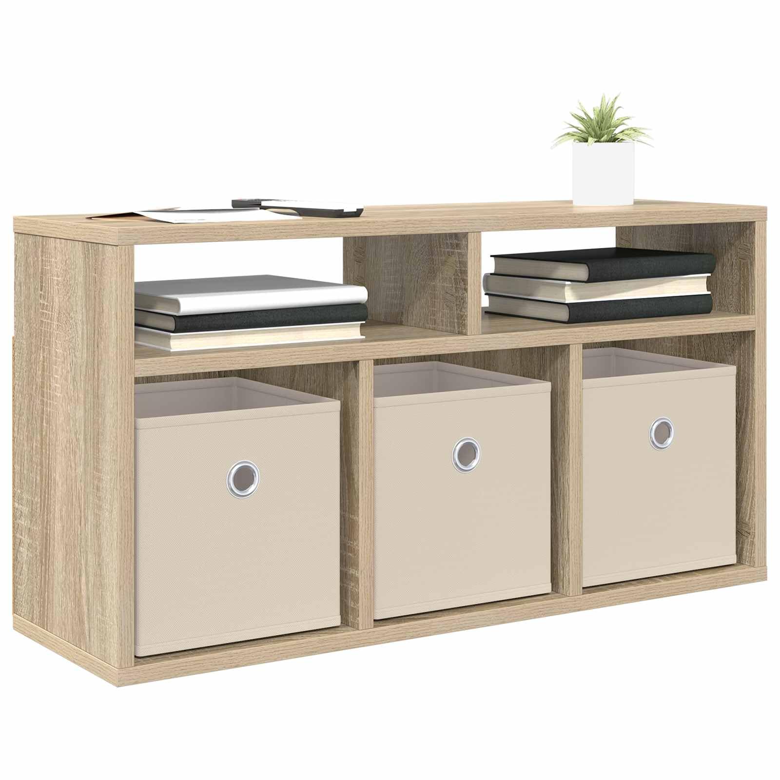 Basboard avec tiroir vidaXL chêne Sonoma 72 cm, petit meuble de rangement bas pour le salon