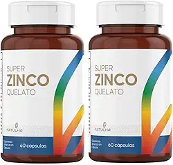 KIT 2X Super Zinco Quelato 60 cápsulas - Natulha
