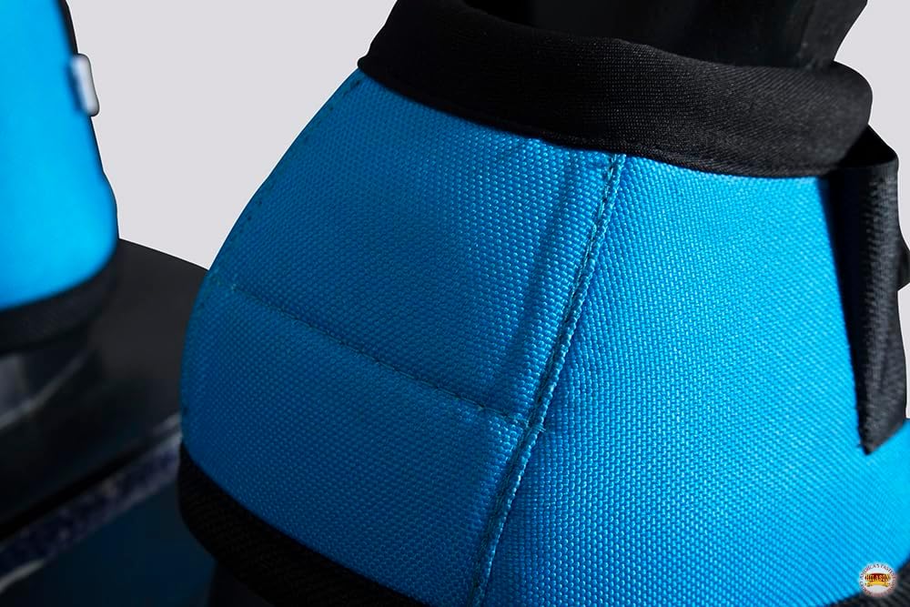 HILASON Ballistic Overreach Bell Boots for Horses Protective, Shock Absorbing, Durable & Comfortable Quick Wrap Hook Loop