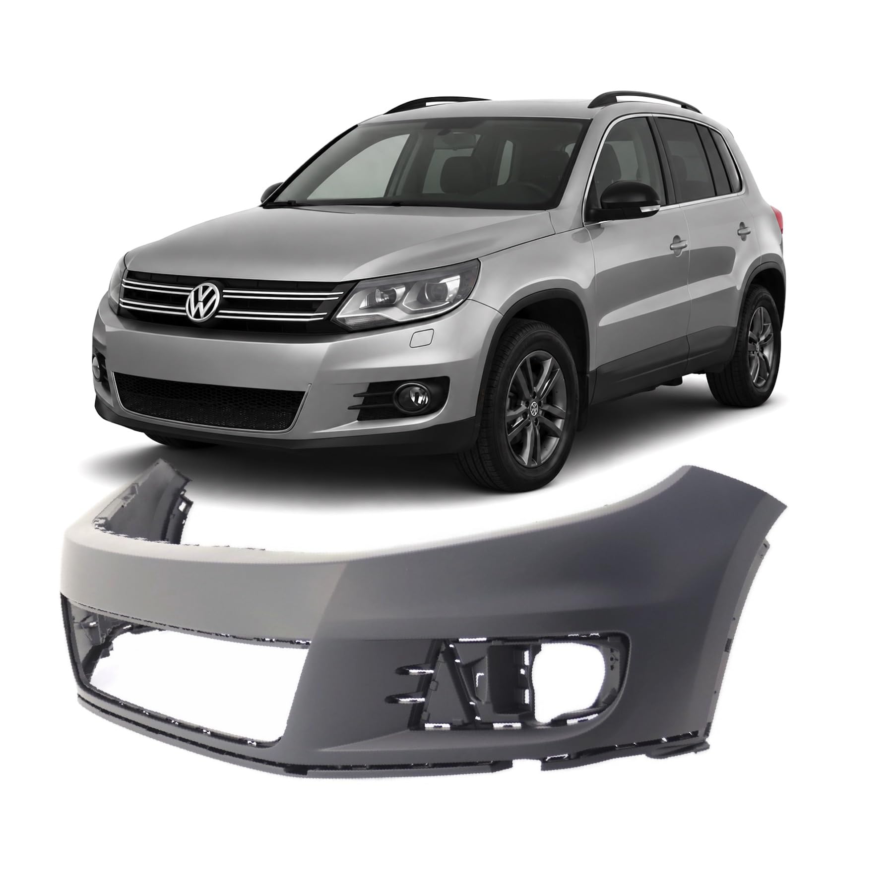 FitParts Compatible with Volkswagen Tiguan 2012–2016 Front Bumper Cover