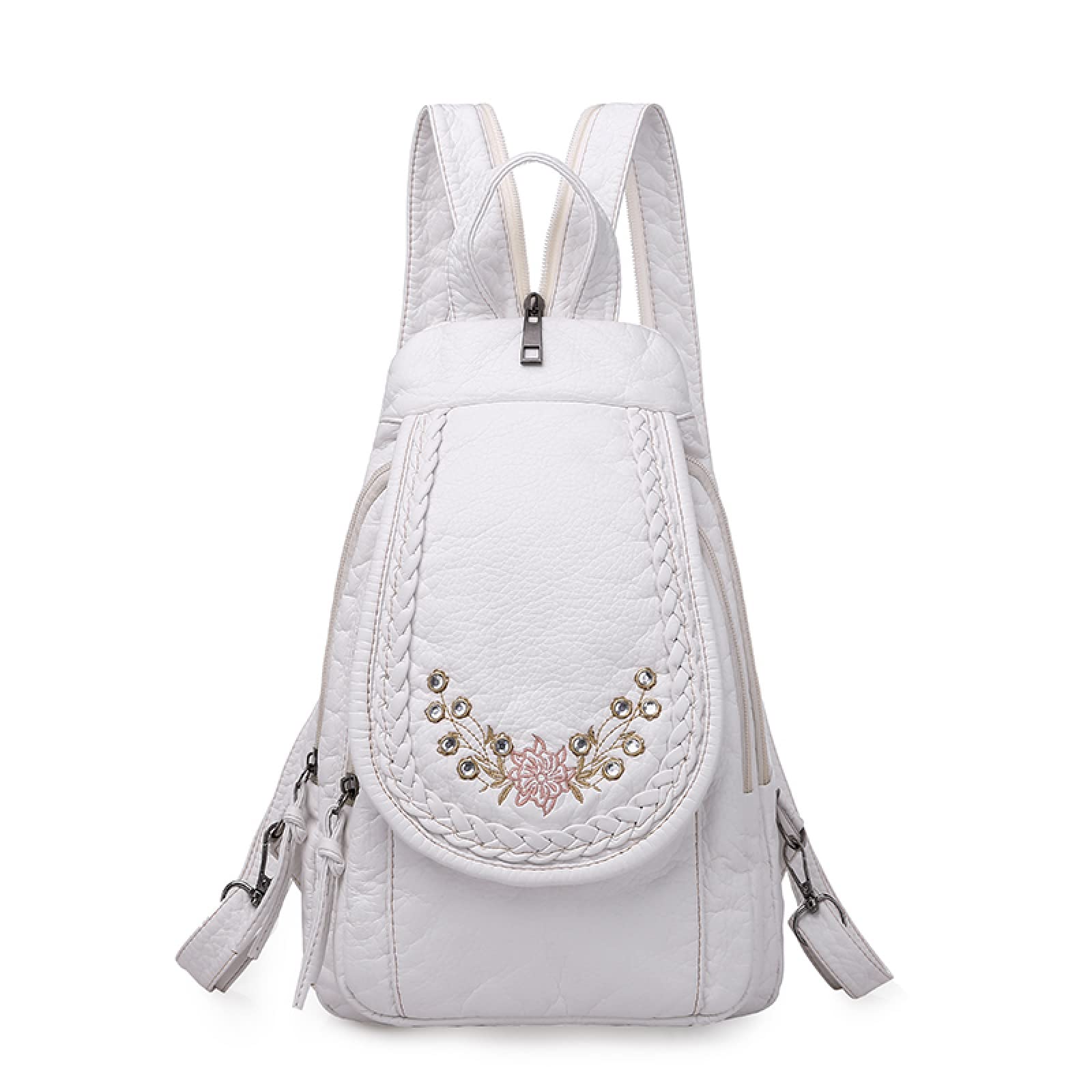 New Ladies Soft Washed Leather Backpack Cute Small Backpack School Bags for Girls Travel Backpack