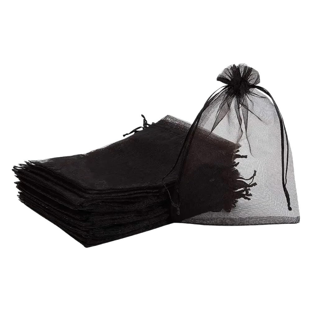 Fruit Protection Bags Fruit Protection Bags 100Pcs Garden Netting With Drawstring Plant Cover Mesh Bag for Flower Vegetables(Black,10x15CM(100PCS))
