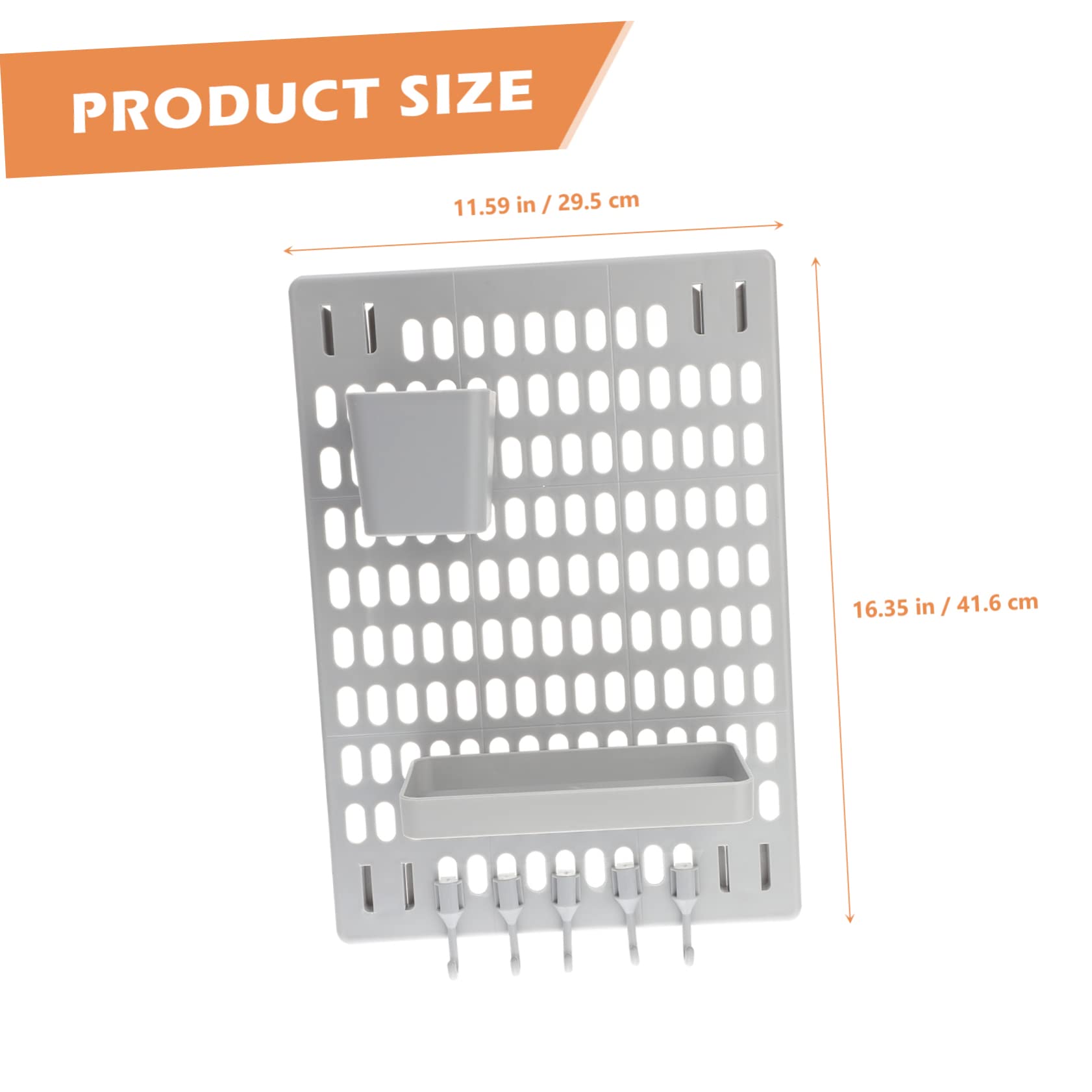 DECOMELODY Pegboard Organizer for Office Craft Room Wall Mount Shelf Hooks Space-Saving Home Dec