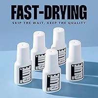 Vista 4 de V Beauty Pure Pegamento de uñas extra fuerte, pegamento para uñas para puntas de uñas, fórmula con cepillo para aplicación sin goteo y sin grumos