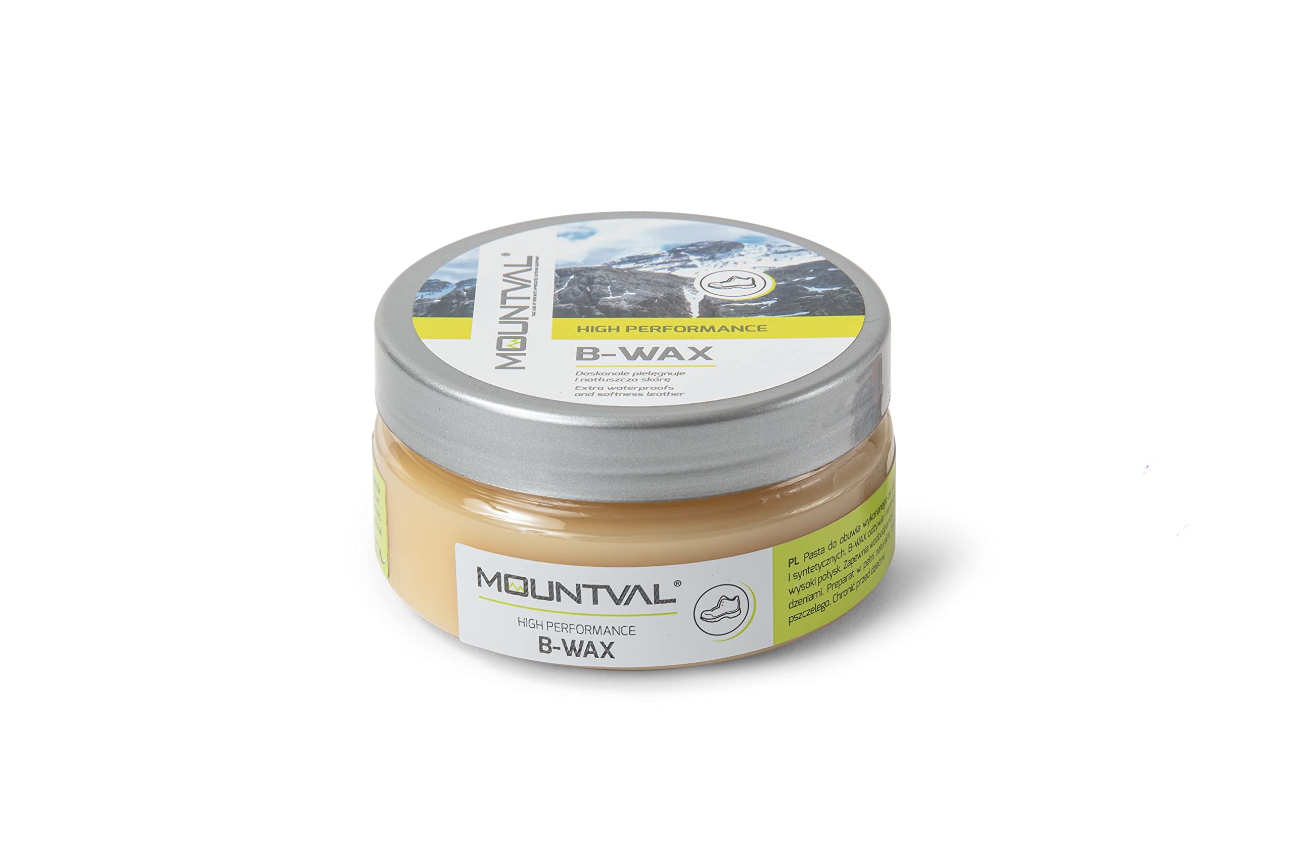 Mountval B-Wax, Waterproofing Wax For Leather Shoes And Boots, Transparent,Natural, 1 tin 100ml