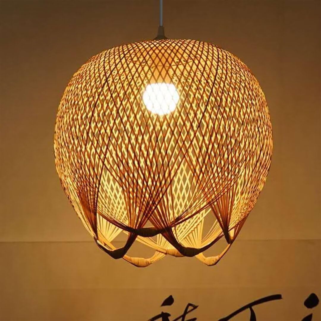 Natuurlijke Bamboe Hoed Hanglamp Hanglamp Rotan Hanglamp Rieten