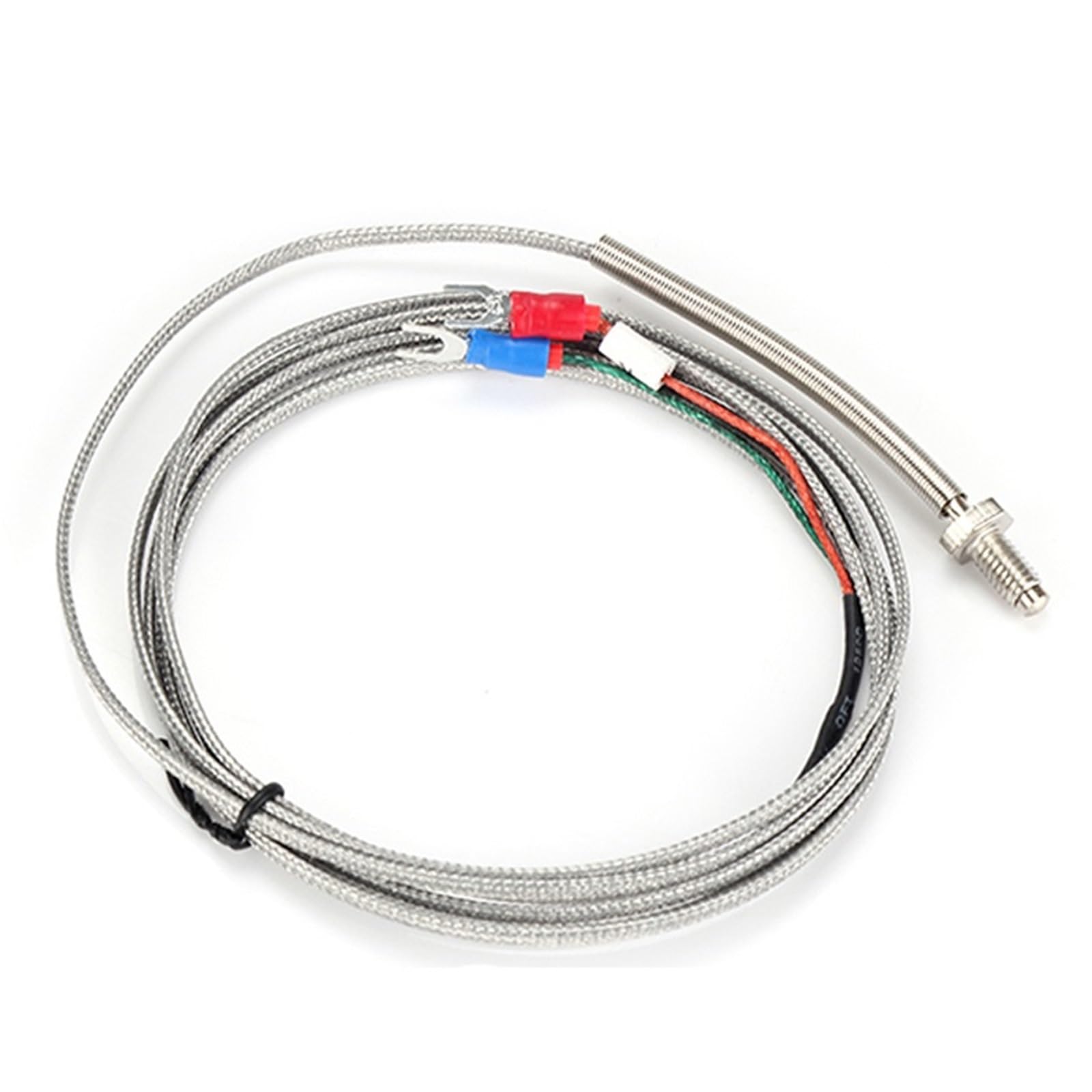 Thermocouple isolant M6, vis Type KJ, avec câble métallique de 1 à 5M, capteur de température WRNT-02, 1 pièce(M6 K Type 10m)