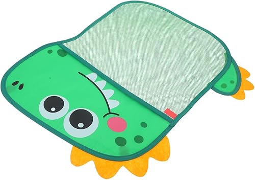 Miniatura 9 de Tofficu Bolsa de almacenamiento de juguetes de baño de dinosaurio con ventosas, organizador colgante de malla para baño y bañera de niños, soporte