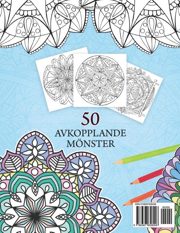 Mandala Målarbok: 50 Avkopplande Mönster av 13 Artister, Mindfulness Färgläggning för Vuxna, Volym 1 (Avslappnande Mandala Kollektion) (Swedish Edition) image 3