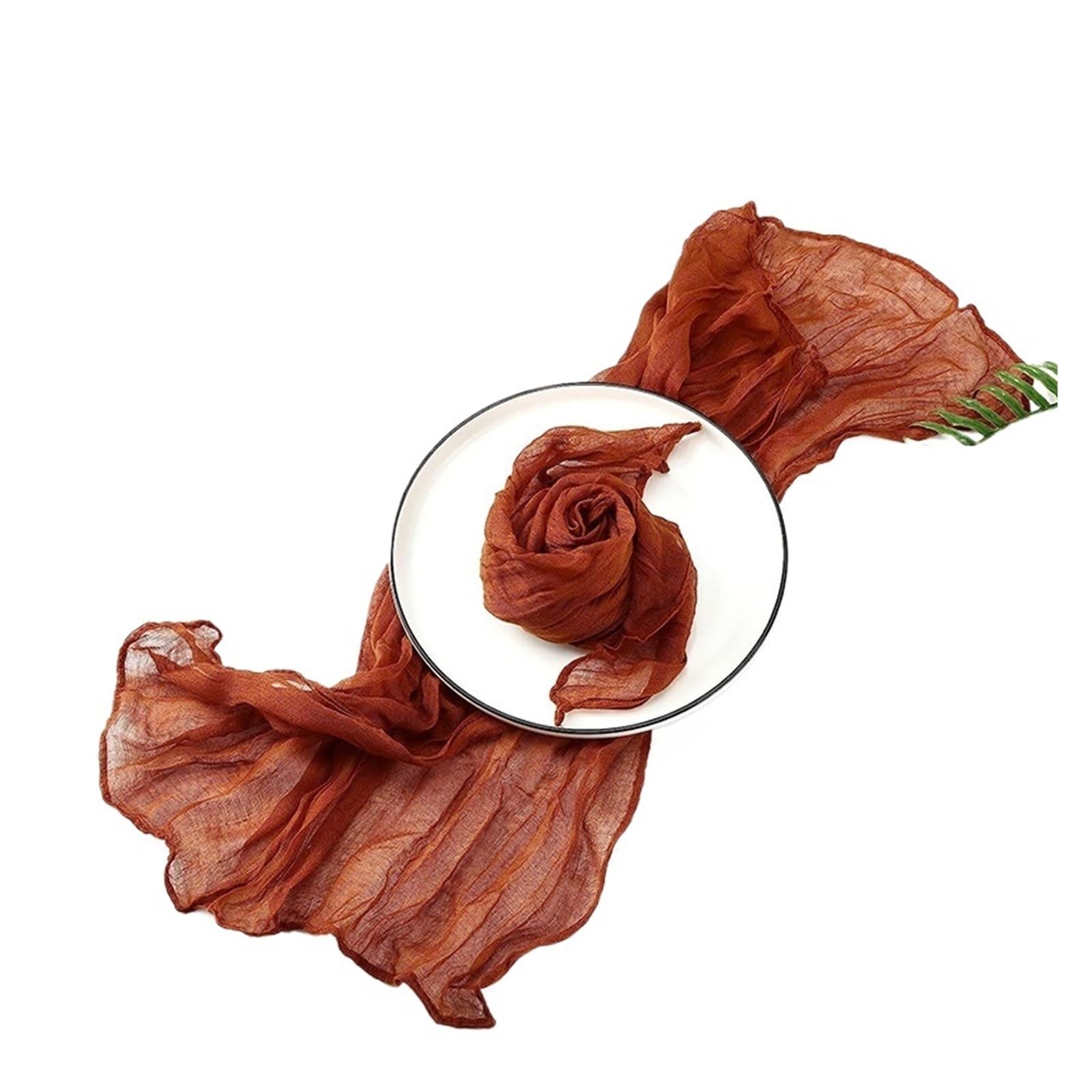 Servilletas de Muselina 30 servilletas de estopilla con Arrugas, Gasa 20 × Pulgadas for decoración Bodas, Fiestas cumpleaños(30PC Rust)