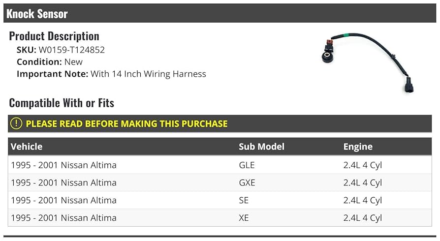 Amazon.com: Knock Sensor (14 Inch Wiring Harness