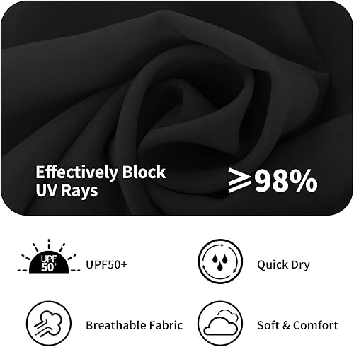 Miniatura 5 de QBK Camiseta de natación de manga larga para niños, protección solar UV, protección contra erupciones, UPF50+, traje de baño de surf para niños,