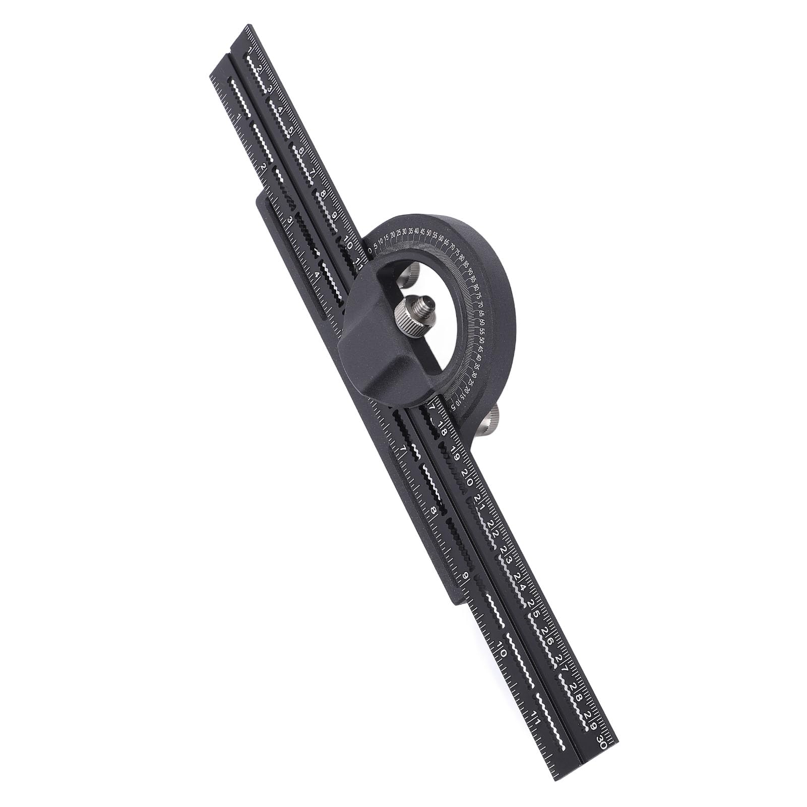 Regla de ángulo Combinado, Protractor de Carpintería de Aleación de Aluminio Profesional con Rotación de 360 ​​grados y Escala Dual Imperial Métrica, para Medición y Marca de