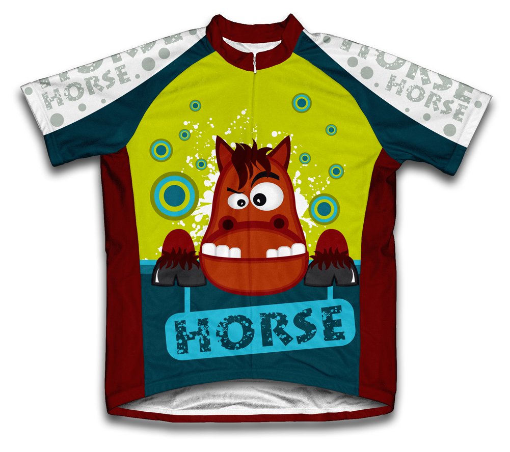 Trusty Steed Short Sleeve Cycling Jersey for Youth - Size S Green