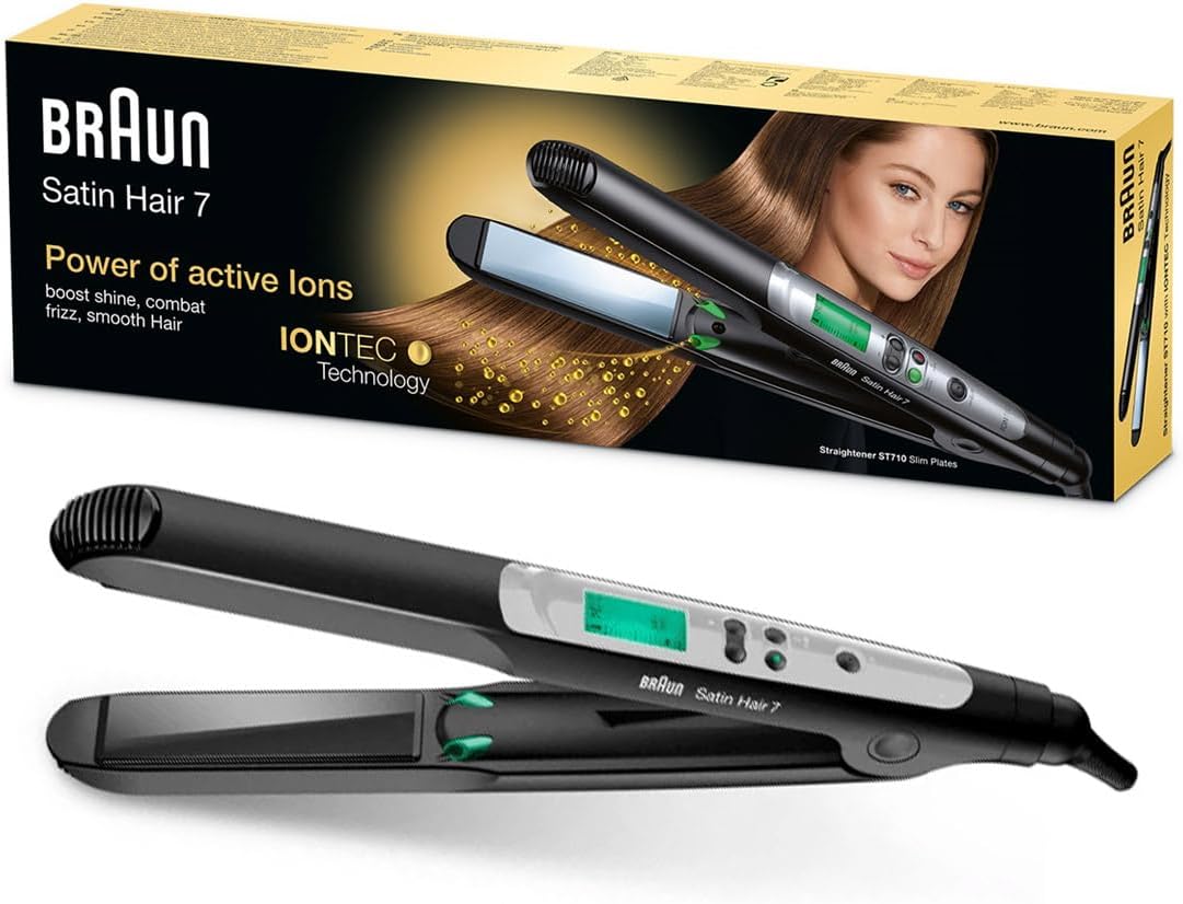 Braun Satin Hair 7 ST710 Hair Straightener With IONTEC Technology, Black