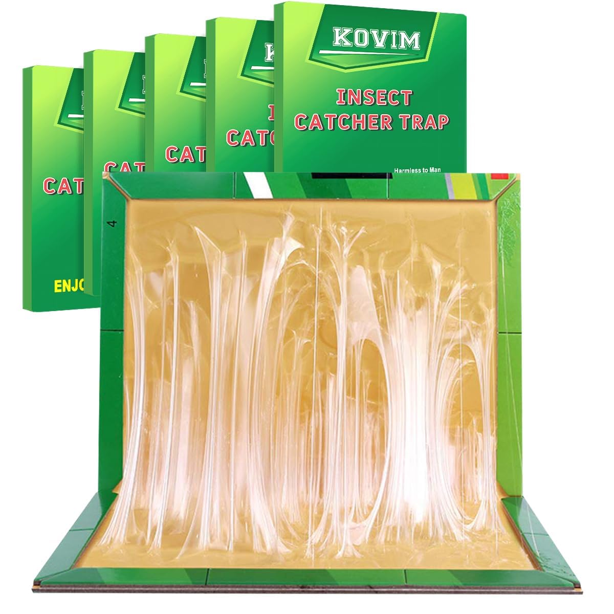 Sticky Traps Pest Trap Pads Board - Large Extra Strong Sticky Trap for Multiple Insects in Indoor Outdoor Home Kitchen Garden Garage Commercial Home (A. 5 Pcs)