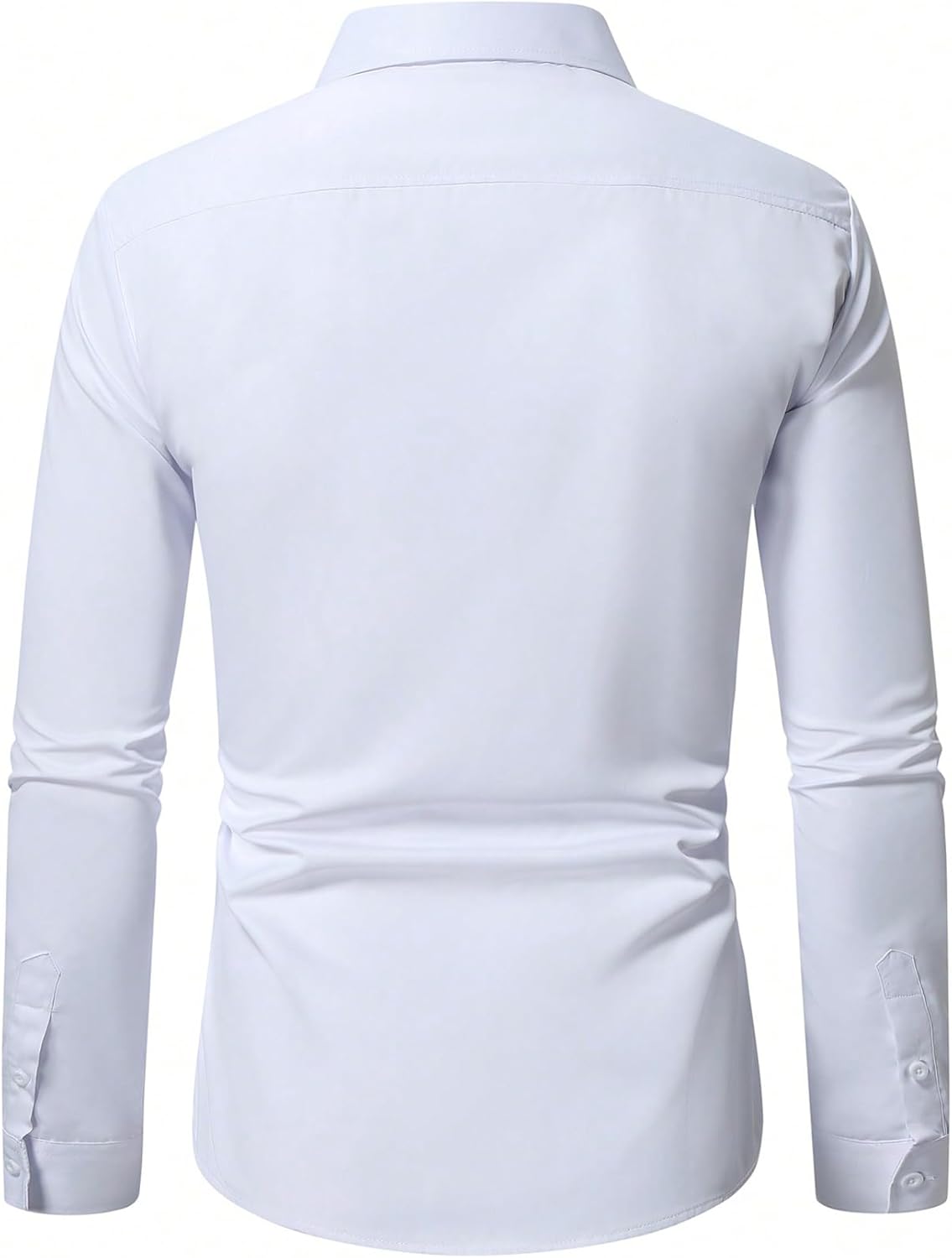 SOLY HUX Men's Long Sleeve Dress Shirts Button Down Collared Office Business Casual Tops - Image 2