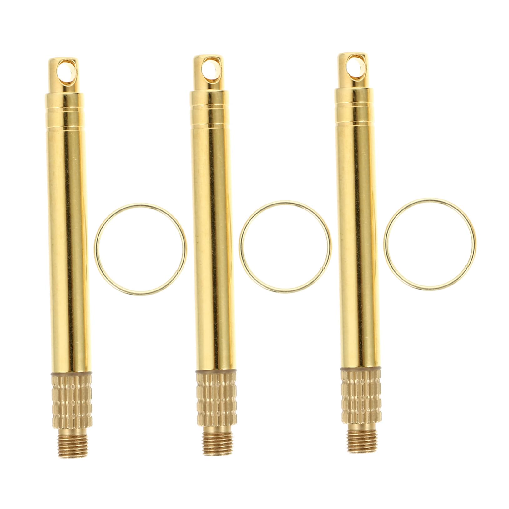3pcs Portable Brass Ear Cleaning Kit Non-Slip Handle Earwax Remover Tools for Family Use Smooth Polished Ear Cleaner
