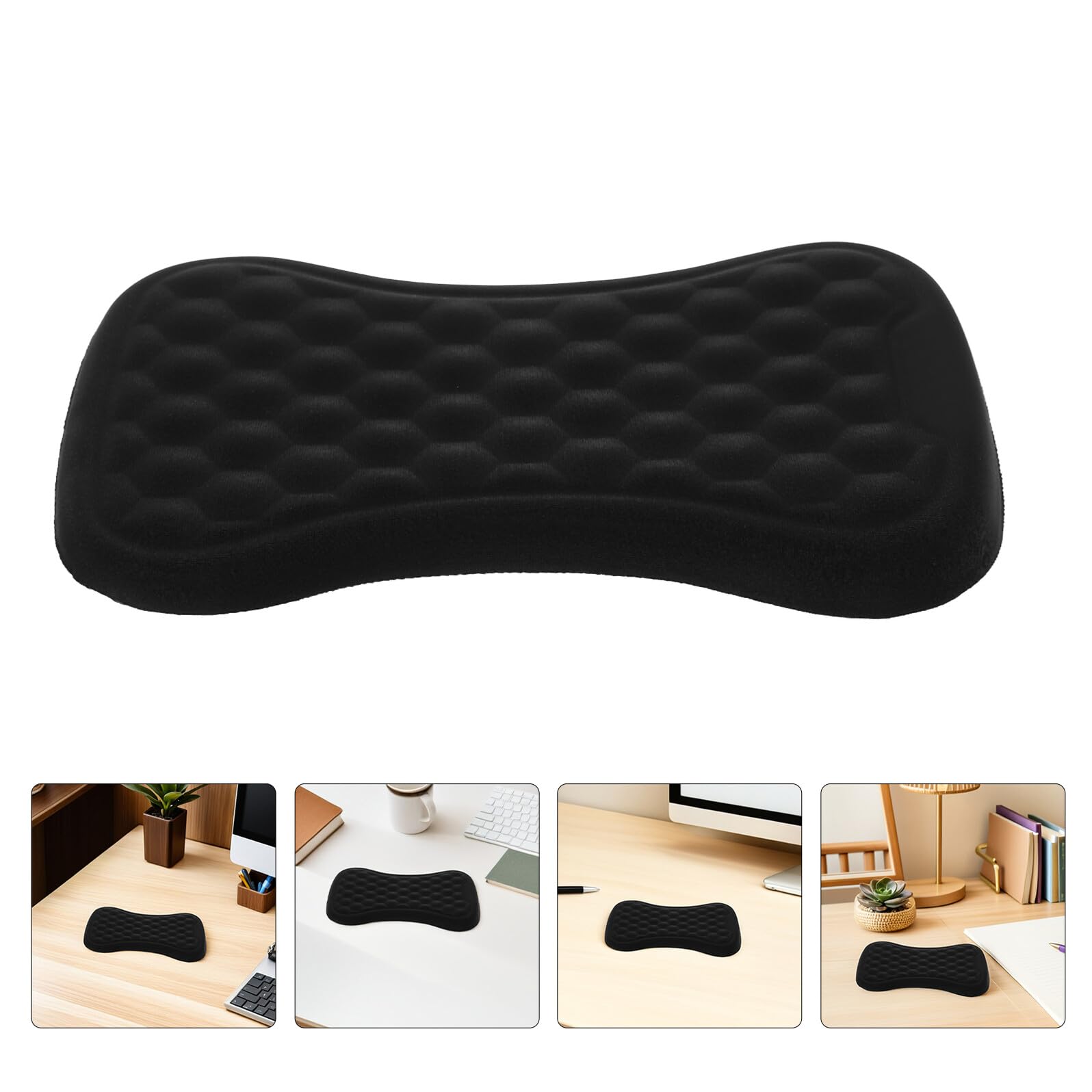 Supporto per Tastiera e Mouse 2 Pezzi Poggiapolsi Ergonomico in Memory Foam Cuscinetto da Polso Morbido per Ufficio e Gaming Poggiapolsi da Scrivania per Protezione Polsi e
