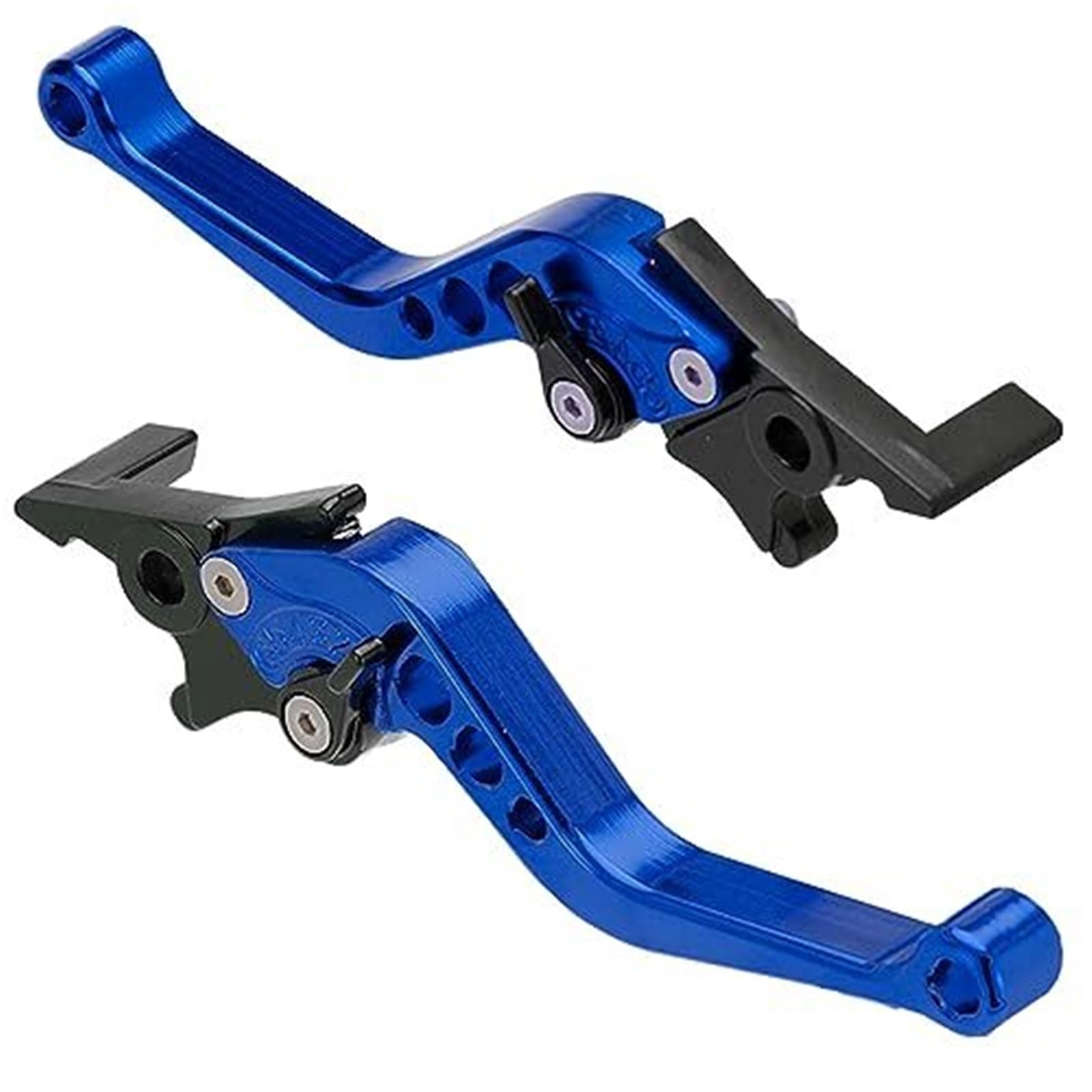FLBZBLKASL Motorcycle Short Brake Clutch Levers 1 Pair Motorcycle Break Clutch Levers Adjustable 7/8" Motorbike Brake Handle Lever 22mm Handlebar CNC Aluminum Double Disc