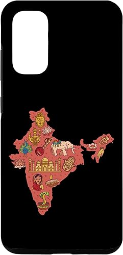 Funda para Galaxy S20 India Heritage Indian Map Flag Pride Patriotic Republic Day Case