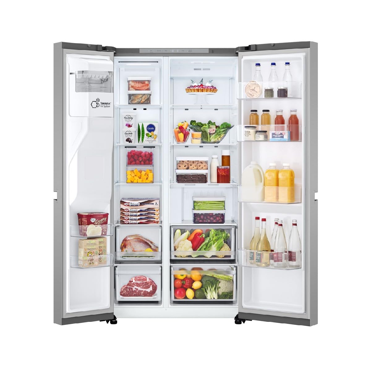 LG NatureFRESH GSLC41PYPE - Frigorífico congelador estilo americano 50/50 Total No Frost - Prime Silver