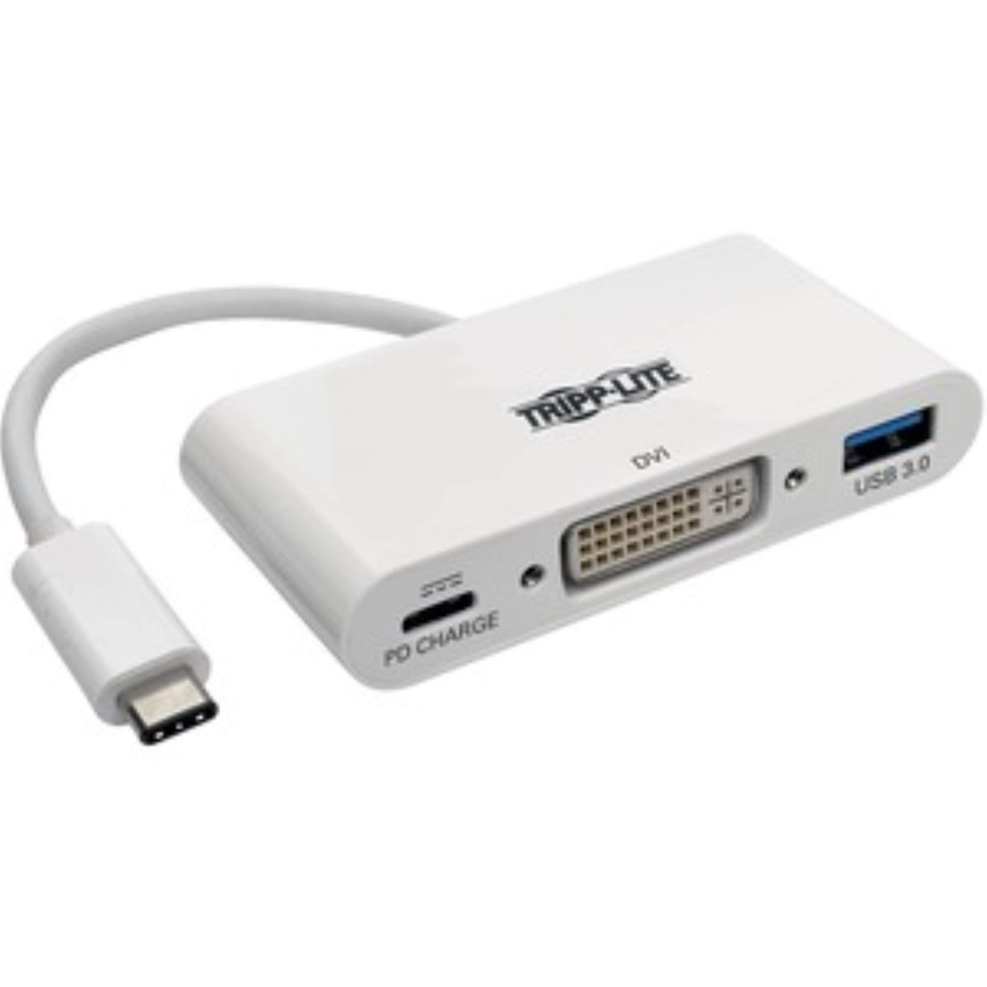 Adaptador USB-C a DVI para teletrabajo con carga simultánea de portátil en escritorio 2