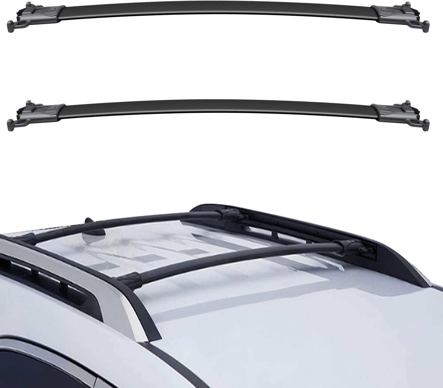 OCPTY Roof Rack Cargobar Carrier for Chevrolet Equinox 2010-2017,for GMC Terrain 2010-2017 Rooftop Luggage Crossbars - Fits Side Rails Models ONLY