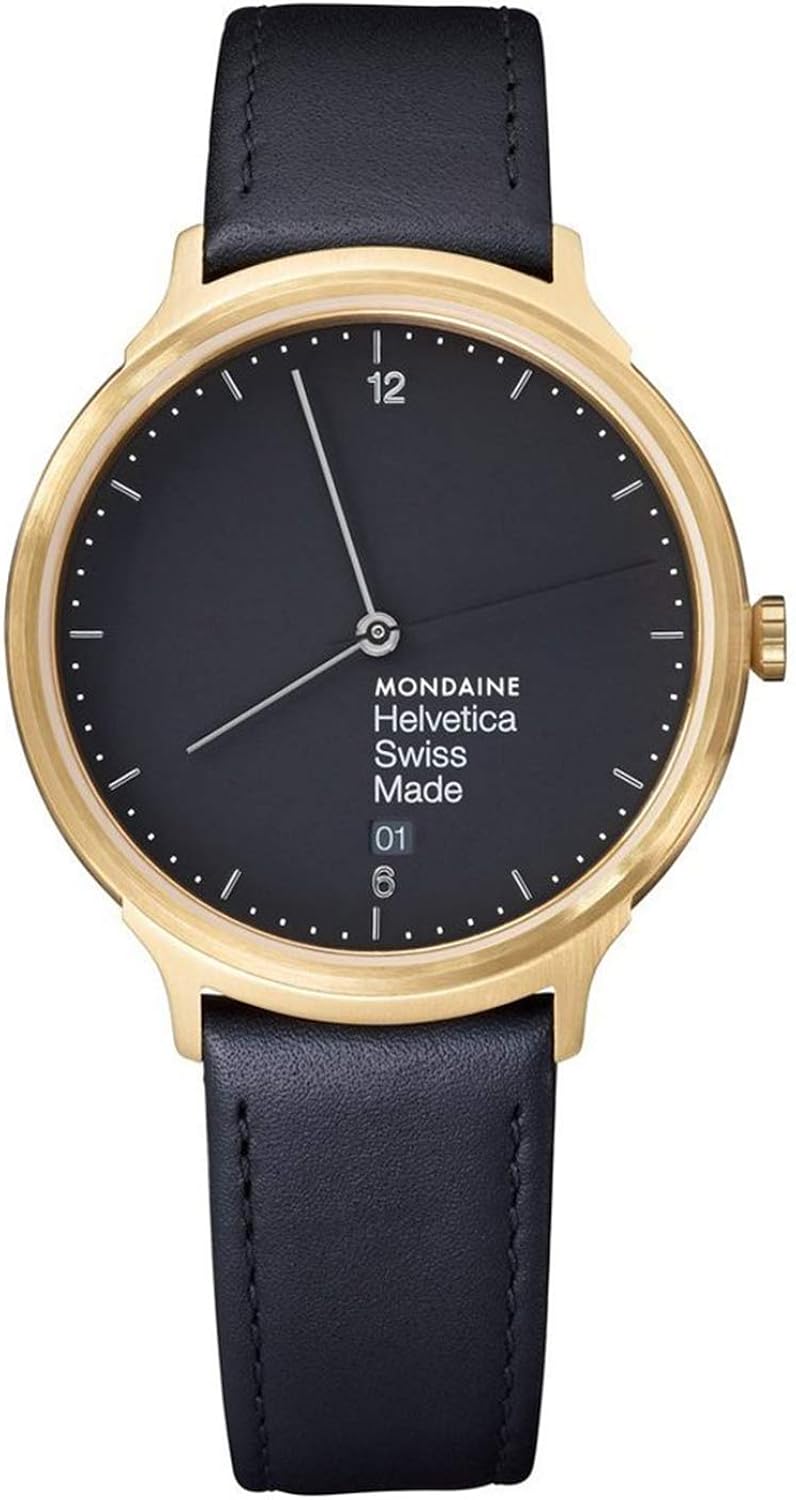 Mondaine Helvetica Light - Orologio con Cinturino Nero in Pelle per Uomo e Donna, MH1.L2221.LB, 38 MM. Mondaine Helvetica Light - Orologio con Cinturino Nero in Pelle per Uomo e Donna, MH1.L2221.LB, 38 MM.