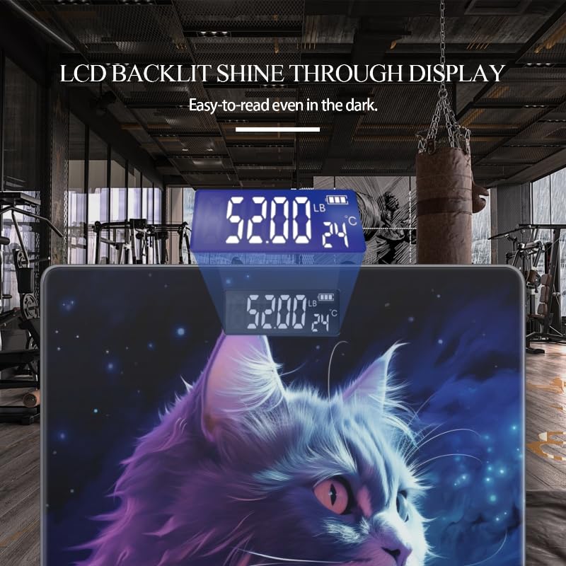 Báscula digital para peso corporal con pantalla retroiluminada miniatura 3