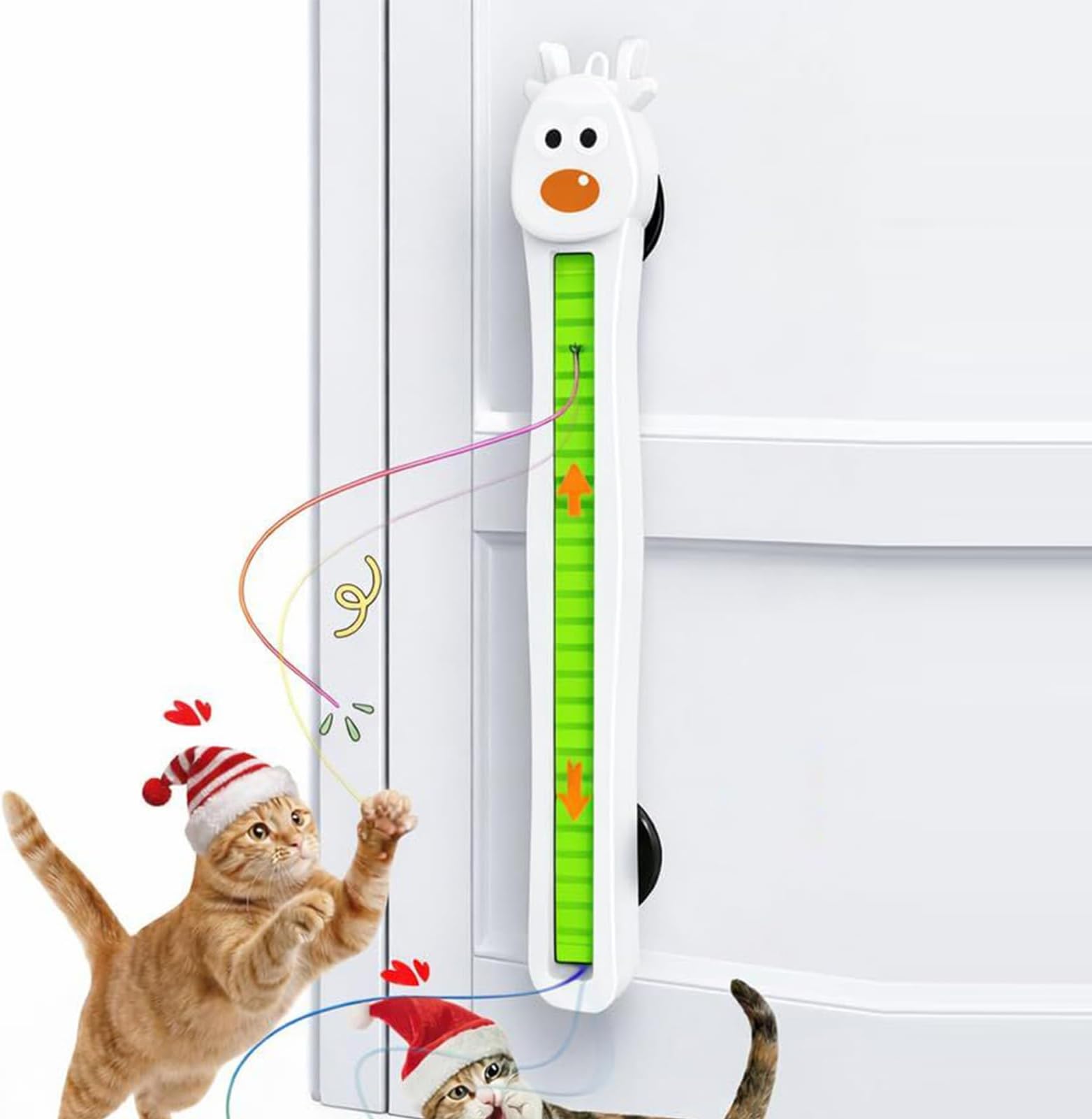 Auto Motion Flying Rope Cat Toy, Automatic Electric Wall Mounted Interactive Cat Toy, Rechargeable Moving Cats Enrichment Toys, Smart 360° Flexible String Movement Kitten Toys for Pet