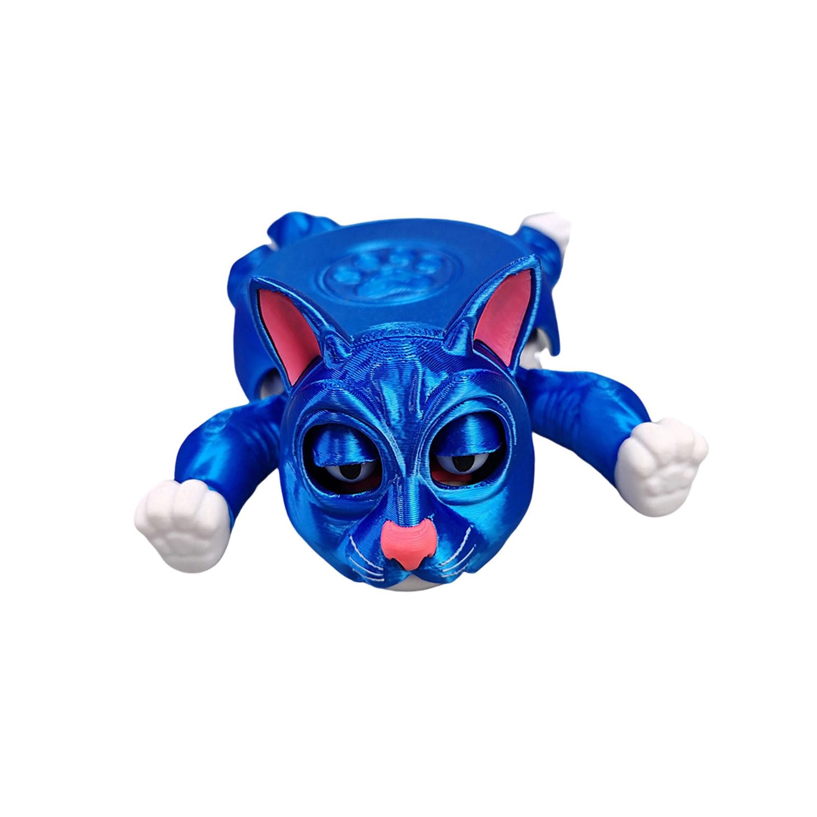 3D Printed Panicked Cats Coasters with Funny Expression Mugs Holder Heatproof Cup Mat for Desks and Dining Tables Realistic Cats Texture