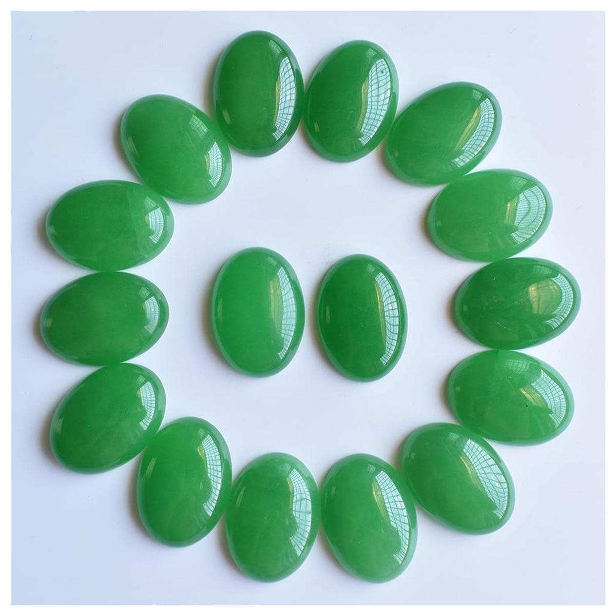 Decoración para el hogar con piedras de cristal de jade verde para centros de mesa