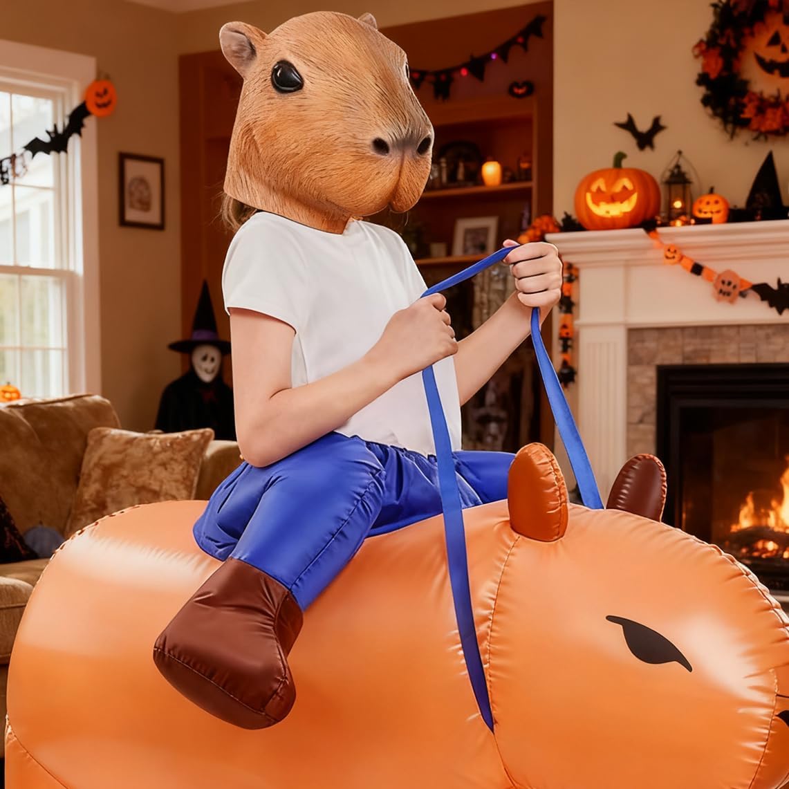 Capybara Costume Mask Funny Animal Head for Halloween Party Cosplay