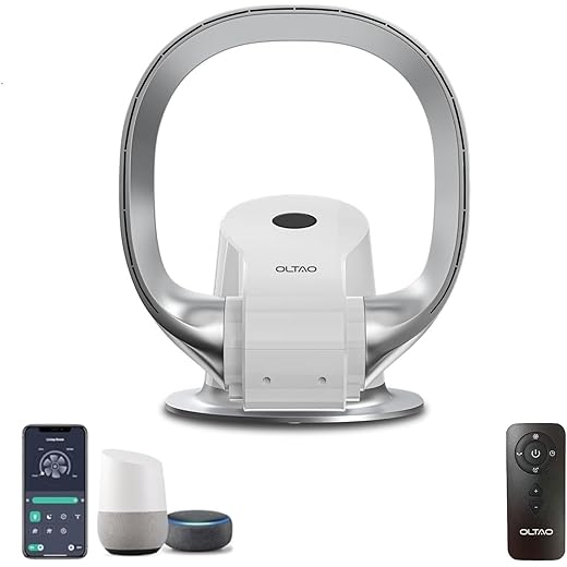 oltao Champ Bladeless Smart Wall Fan Remote Mobile App & Sma