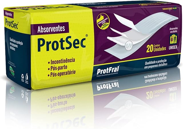 Absorvente Para Incontinência Adulto Unissex ProtSec, Tamanho Único