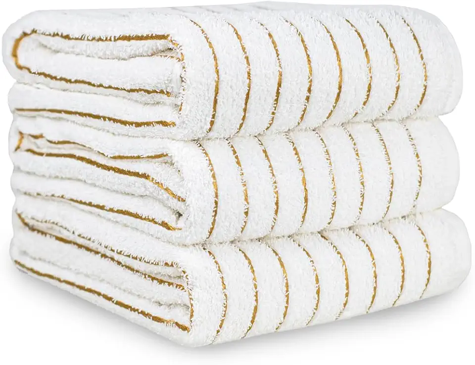Kit 03 Toalha de Banho Grossa Praia Hotel 440g/m² Costura Dupla Reforçada (Marrom)